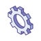 Settings gear isometric icon