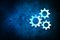 Settings gears icon abstract blue background illustration design