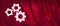 Settings gears icon Abstract design bright red banner background