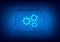 Settings gears icon abstract digital design blue background