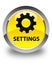 Settings glossy yellow round button