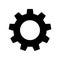 Settings isolated flat vector icon. Gear symbol. Vector gear tool or button for web application or UI