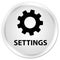 Settings premium white round button