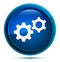 Settings process icon elegant blue round button illustration