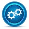 Settings process icon eyeball blue round button