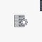 Settings server, linear style sign for mobile concept and web design