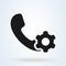 Settings telephone, Simple vector modern icon design illustration
