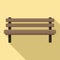 Settle bench icon, flat style