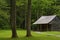 Settlers Cabin Cades Cove Valley in The Tennessee Smoky Mountains