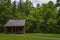 Settlers Cabin Cades Cove Valley in The Tennessee Smoky Mountains