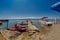 SEVAN LAKE, ARMENIA - 02 AUGUST 2017: Beach and Watersports at M