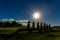 Seven Ahu Akivi Moai, which are the only Moai to face the sea. Easter Island