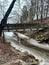 Seven Bridges Trail in Grant Park in Milwaukee, Wisconsin during winter