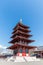 The seven-building garan, Buddhist tower in Shitennoji Temple in Osaka, Japan