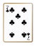 Seven Clubs Isolated Playing Card