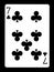 Seven of clubs playing card,