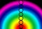 The seven colors of chakras , colors and energy of the human aura as a rainbow