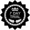Seven Day Trial Luxury Black Badge Icon