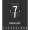 Seven days left, flip scoreboard - mechanical countdown timer