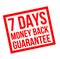 Seven days money back guarantee stamp