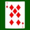 Seven diamonds. Card suit icon , playing cards symbols