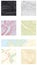 Seven different abstract topographic and castral vector maps