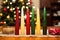 seven different candles in a traditional kwanzaa kinara