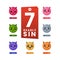seven emoticons of deadly sin. Isolated Vector Illustration