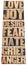 Seven emotions in wood type