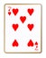 Seven Hearts Isolated Playing Card