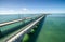 Seven mile bridge aerial view