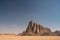 Seven Pillars of Wisdom Mountain in Wadi Rum, Jordan