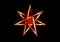 Seven point star or septagram, known as heptagram. Metal bronze Elven or Fairy Star, magical or wiccan witchcraft heptagram symbol
