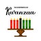 The Seven Principles of Kwanzaa. African American Christmas. Vector template for typography poster, banner, greeting