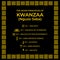 The Seven Principles of Kwanzaa sign. African American Holidays. Vector template for typography poster, banner, flyer