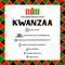 The Seven Principles of Kwanzaa sign. African American Holidays. Vector template for typography poster, banner, greeting