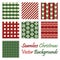 Seven seamless christmas vector backgrounds on white