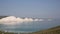 Seven Sisters chalk cliffs East Sussex England panoramic view