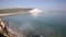 Seven Sisters chalk cliffs East Sussex uk near Eastbourne with blue sky and sea