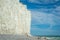 Seven Sisters National park, white cliffs,beach,ocean East Sussex, England
