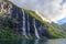 Seven Sisters Waterfall in the Geiranger Fjord