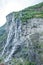 Seven sisters waterfall in geirangerfjord, norway seen from a cruise ship