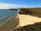 Seven Sisters white chalk cliffs and coast, England