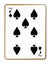 Seven Spades Isolated Playing Card