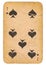 Seven of Spades old grunge soviet style playing card