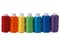 Seven spools rainbow colors