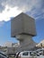 Seven storied building cube shaped as human head