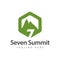 Seven Summit Logo Vector Template Design Illustration