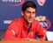 Seven times Grand Slam champion Novak Djokovic during press conference at Billie Jean King National Tennis Center