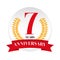 Seventh anniversary badge label